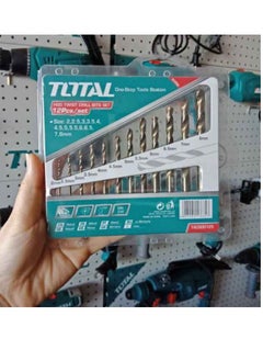 TOTAL Total 12PCS HSS Twist Drill Bits Set – Precision High-Speed Steel (HSS) for Wood, Metal, and Plastic – Sizes 2mm to 8mm – Durable & Reliable for DIY & Professional Use  - Image 2