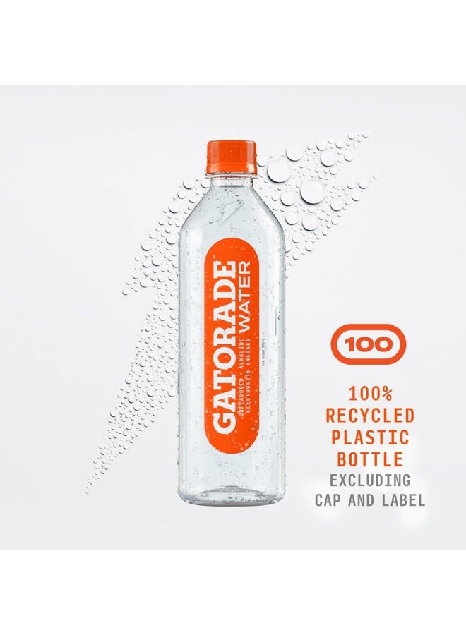 Gatorade Water, Unflavored, Electrolyte infused for great taste, Alkaline PH 7.5 or higher, 20 Fl Oz (Pack of 12) - Image 5
