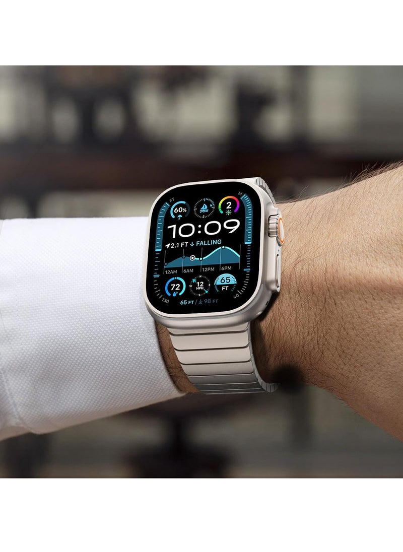 ELTRAZONE - Stainless Steel Strap for iWatch 49mm 46mm 45mm 44mm 42mm – Durable Replacement Band for Apple Watch Ultra 3 | Ultra 2 | Ultra | Series 10 9 8 7 SE 6 5 4 3 2 1 – Premium Waterproof Titanium Band with Sleek Metal Design, Adjustable for All Wrist Sizes - Image 1