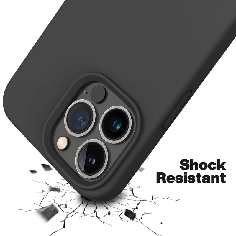 OTOFLY Designed for iPhone 13 Pro Max Case, Silicone Shockproof Slim Thin Phone Case for iPhone 13 Pro Max 6.7 inch (Black) - Image 5