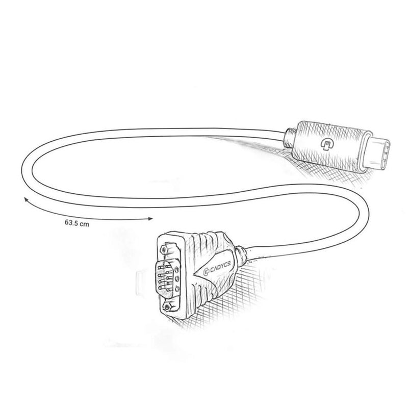 Cadyce USB-C™ to Serial (RS-232) Converter - Image 2