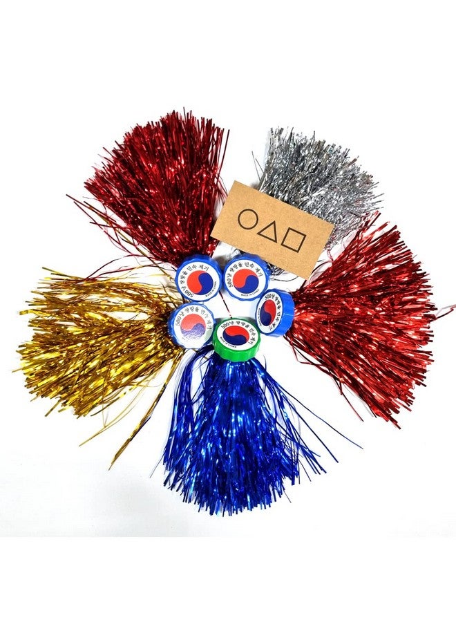 GASHINA STORY Jaegi with The Bell (Jegi chagi) Korean Old Game 5 pcs + Korean Game Invitation Card 1P - Kick Shuttlecock, Hackysack (Random Color) 제기차기 - Image 1