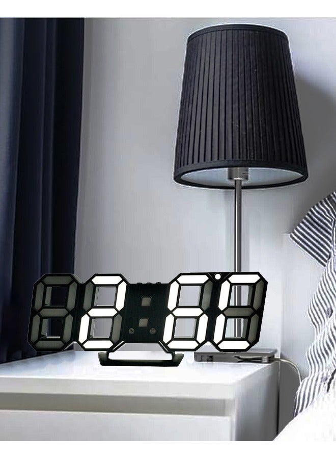 Multi-Function Digital Alarm Clock, 3D Modern Wall Clock Can Be Quickly Charged by USB, Have Long Battery Life and Are Easy to Use  - Image 1