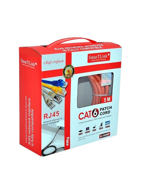 SMARTLINK CAT6 PATCH CORD PREMIUM QUALITY NET WORK CABLE (5 M)