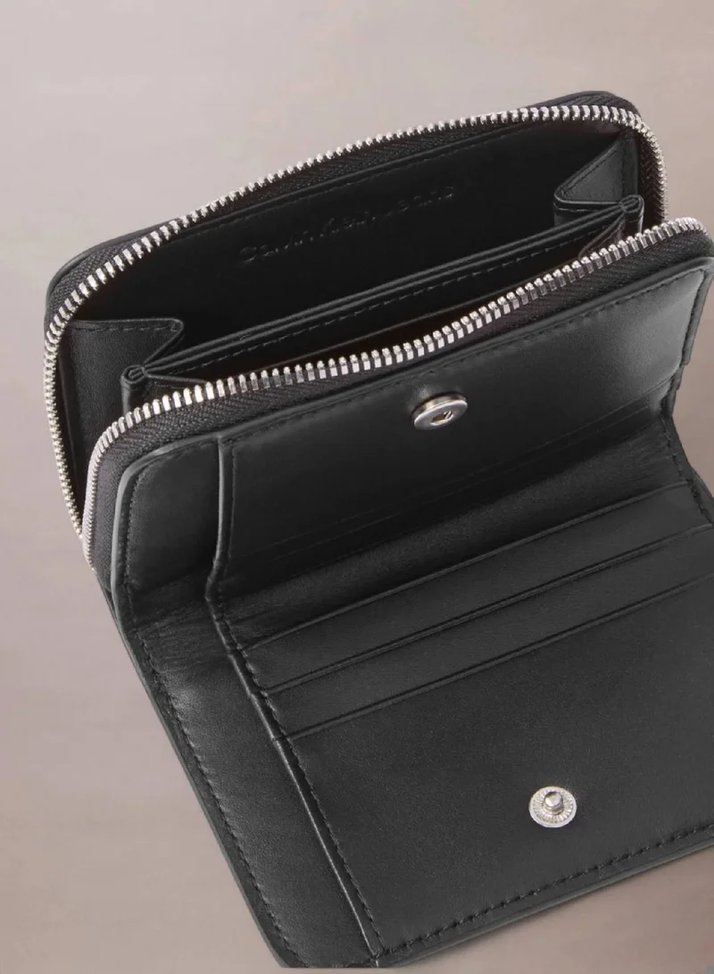 Calvin Klein Jeans Black Embossed Leather Wallet for Women | Best Price UAE