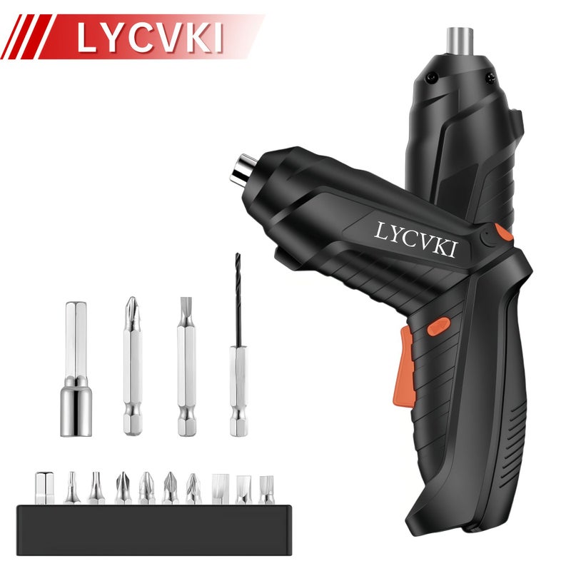 14 Pcs Electric Screwdriver Set Portable Handheld Cordless Screwdriver Bits Kit USB Rechargeable Lithium Battery Compact Home Repair Multitool For Screw Fastening And Removal - Image 1