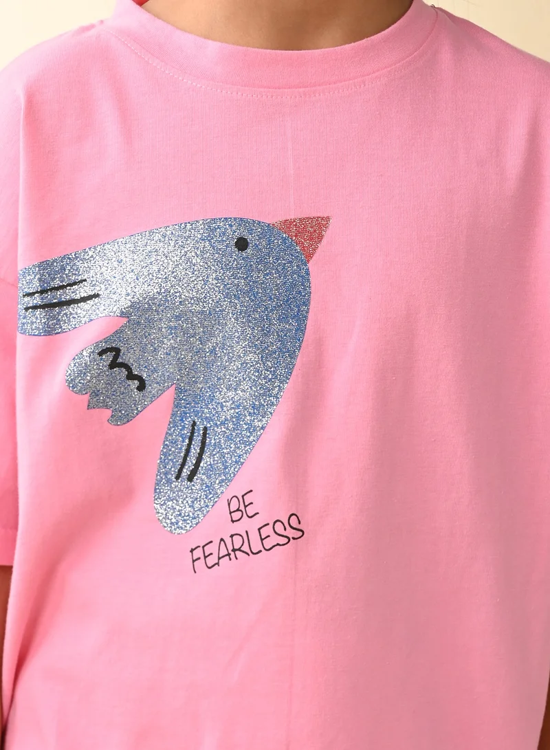 LILPICKS Sparrow Printed T-shirt with Ankle Cut Palazzo Set