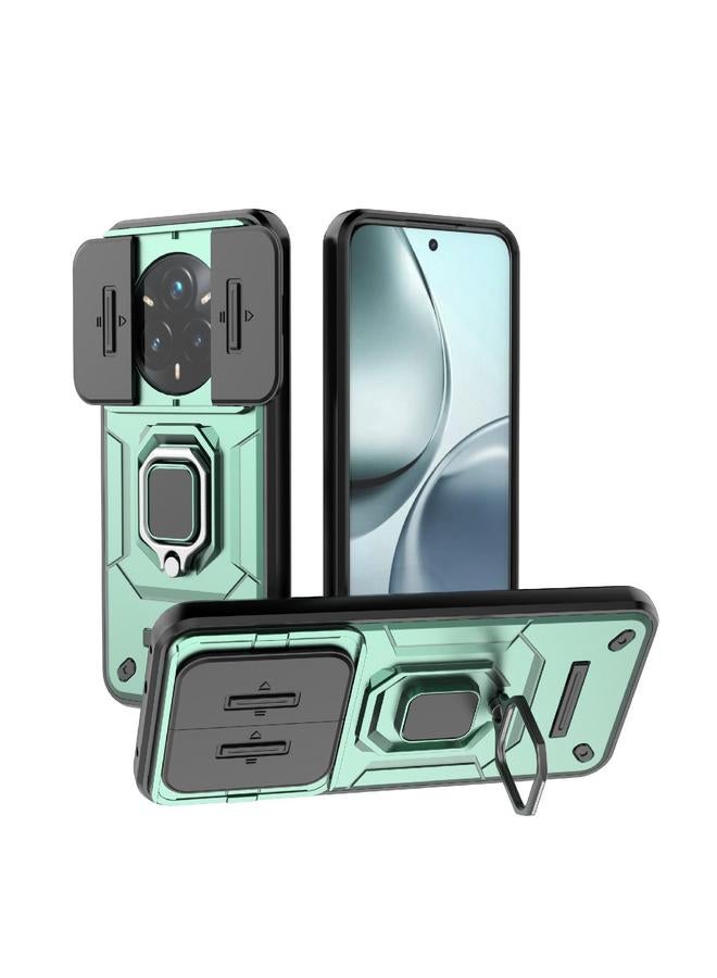 جراب لهاتف Realme 14 Pro+ 5G، مصنوع من مادة TPU + PC، جراب هاتف مقاوم للصدمات مع حامل - Image 1