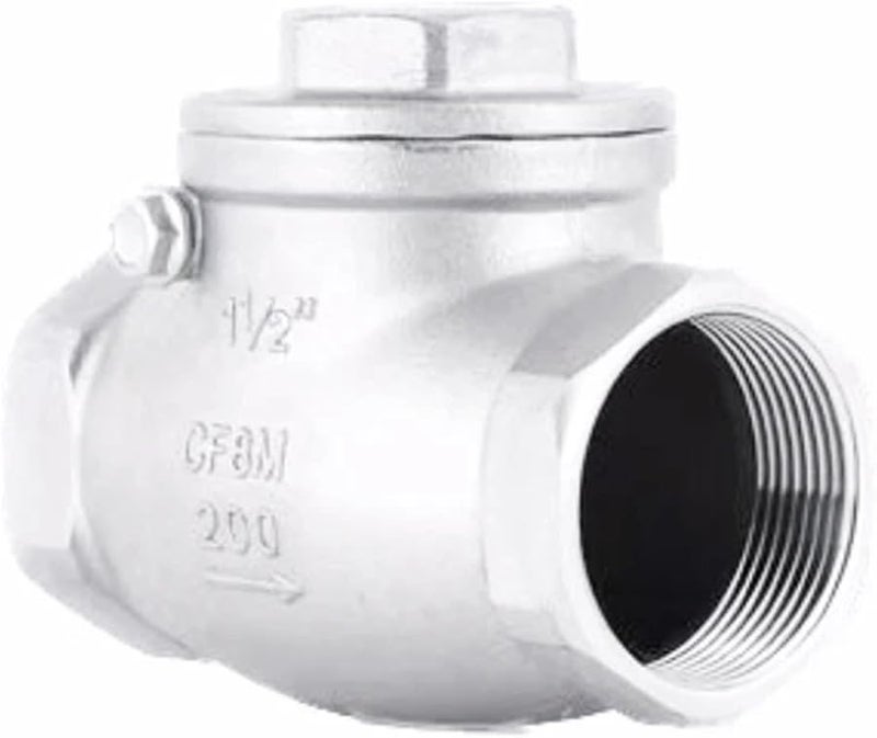 Stainless Steel Swing Check Valve DN15 Size Horizontal Non Return Valve - Image 1
