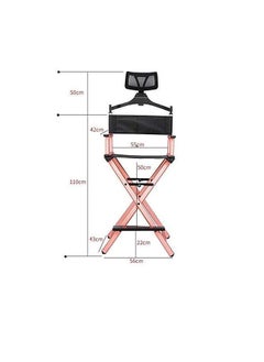 Organized Home Lightweight Aluminum Portable Professional Director Makeup Artist Chair Foldable Aluminum Makeup Director Chair Make Up Artist Chair  - Image 2