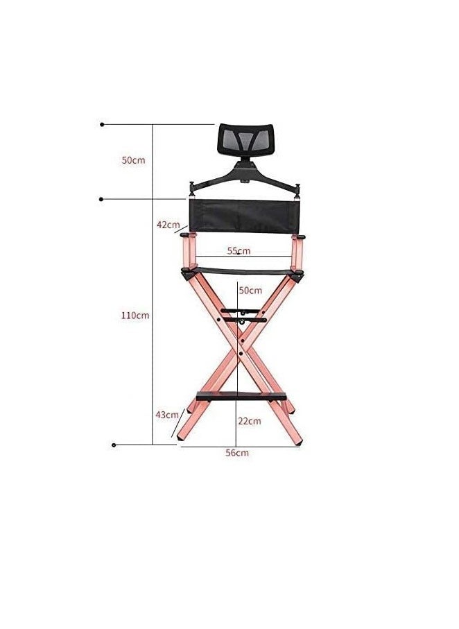 Organized Home Lightweight Aluminum Portable Professional Director Makeup Artist Chair Foldable Aluminum Makeup Director Chair Make Up Artist Chair  - Image 2