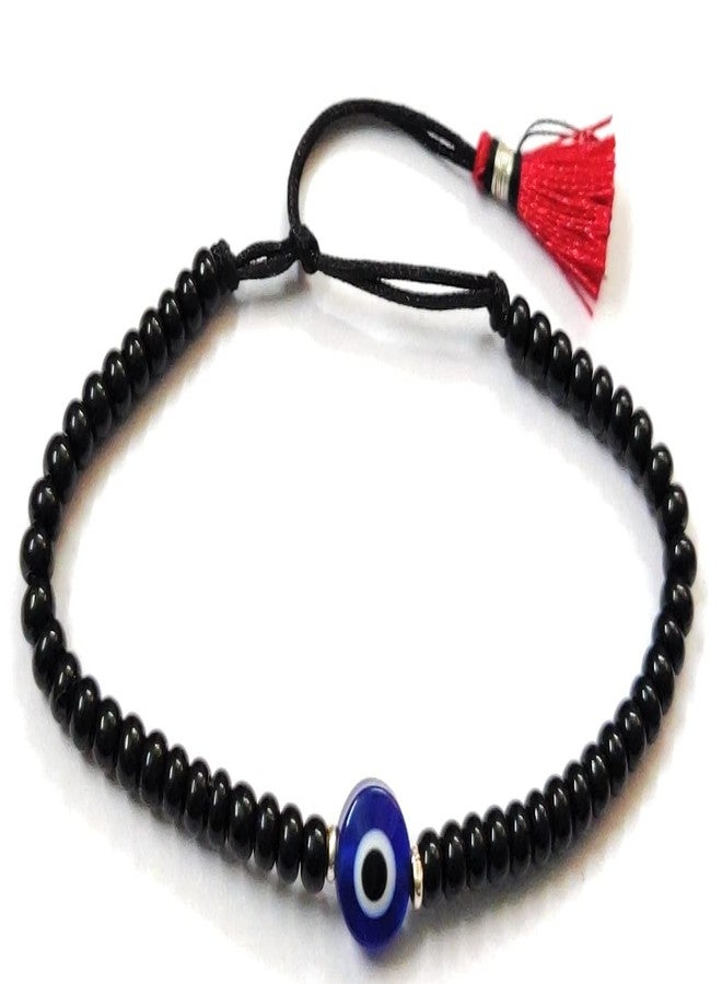 Jewel string Unisex Evil Eye With Black Bead Bracelet Nazariya Adjustable Avoid Buri Nazar For Female (Not For Anklet) - Image 3