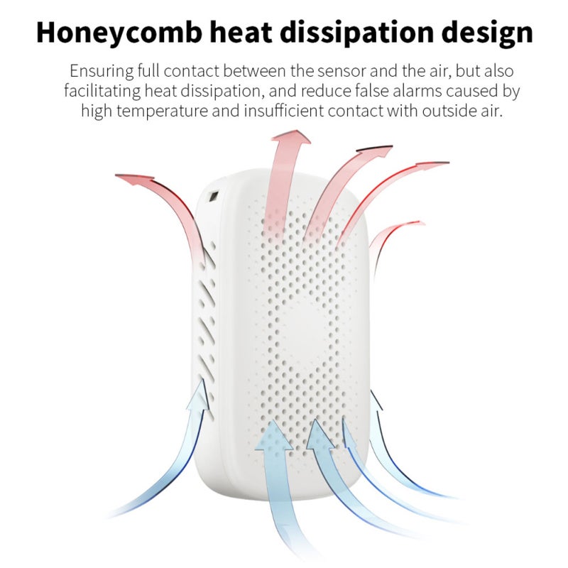 3in1 Air Quality Tester: White Compact High-sensitivity Device - Multi-function Intelligent Alarm CO Tester for Home Indoor Environment Monitoring - Image 3
