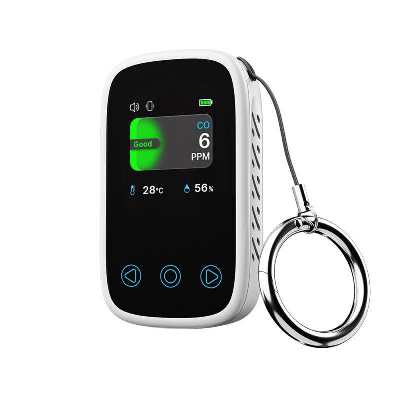 3in1 Air Quality Tester: White Compact High-sensitivity Device - Multi-function Intelligent Alarm CO Tester for Home Indoor Environment Monitoring - Image 1