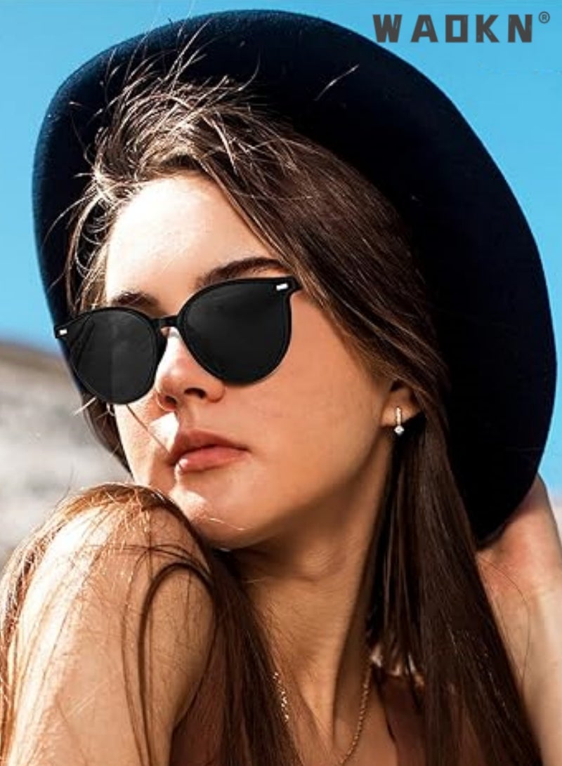 دبليو أيه أو كي أن نظارات شمسية مستقطبة للنساء والرجال، نظارات شمسية كلاسيكية للقيادة للسيدات، نظارات شمسية عصرية على شكل فراشة للنساء في الهواء الطلق، حماية 100% من الأشعة فوق البنفسجية 400 - Image 2