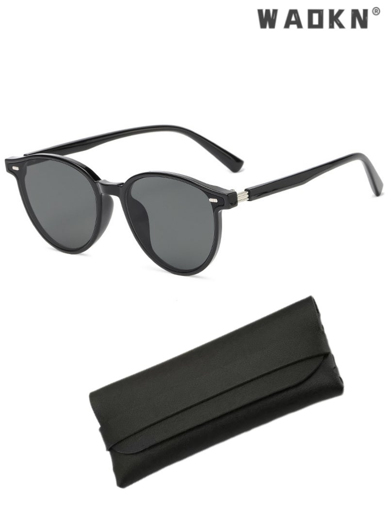 دبليو أيه أو كي أن نظارات شمسية مستقطبة للنساء والرجال، نظارات شمسية كلاسيكية للقيادة للسيدات، نظارات شمسية عصرية على شكل فراشة للنساء في الهواء الطلق، حماية 100% من الأشعة فوق البنفسجية 400 - Image 1