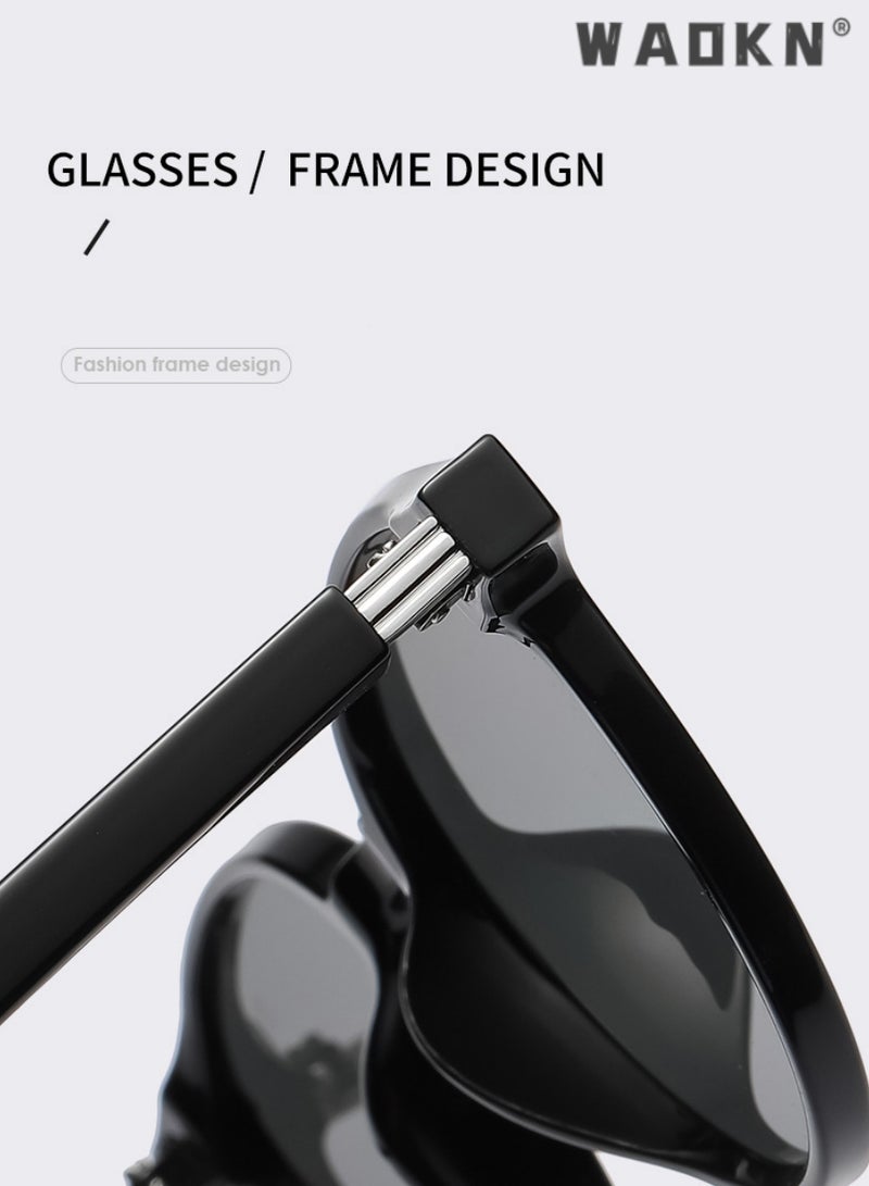 دبليو أيه أو كي أن نظارات شمسية مستقطبة للنساء والرجال، نظارات شمسية كلاسيكية للقيادة للسيدات، نظارات شمسية عصرية على شكل فراشة للنساء في الهواء الطلق، حماية 100% من الأشعة فوق البنفسجية 400 - Image 5