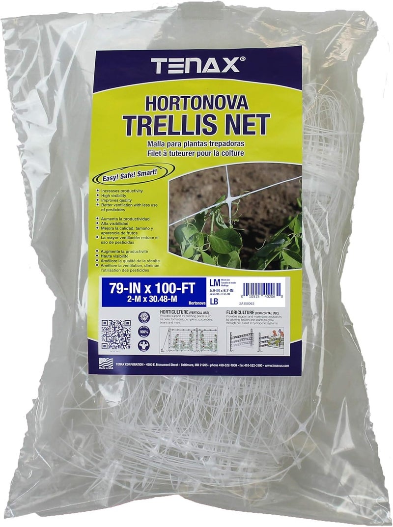 Tenax TENAX Hortonova Trellis 65x100 White Net  - Image 1