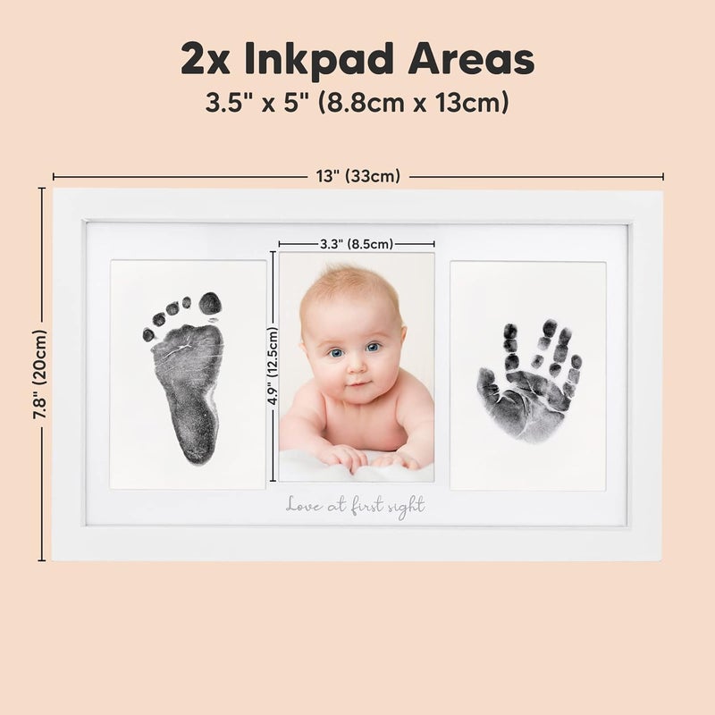 KeaBabies Inkless Baby Hand and Footprint Kit Boy Girl  No Mess Ink Pad for Handprint Clean Touch Dog Paw Print Kit Personalized Baby Shower Gifts Nursery Newborn Keepsake Frame Alpine White - Image 4