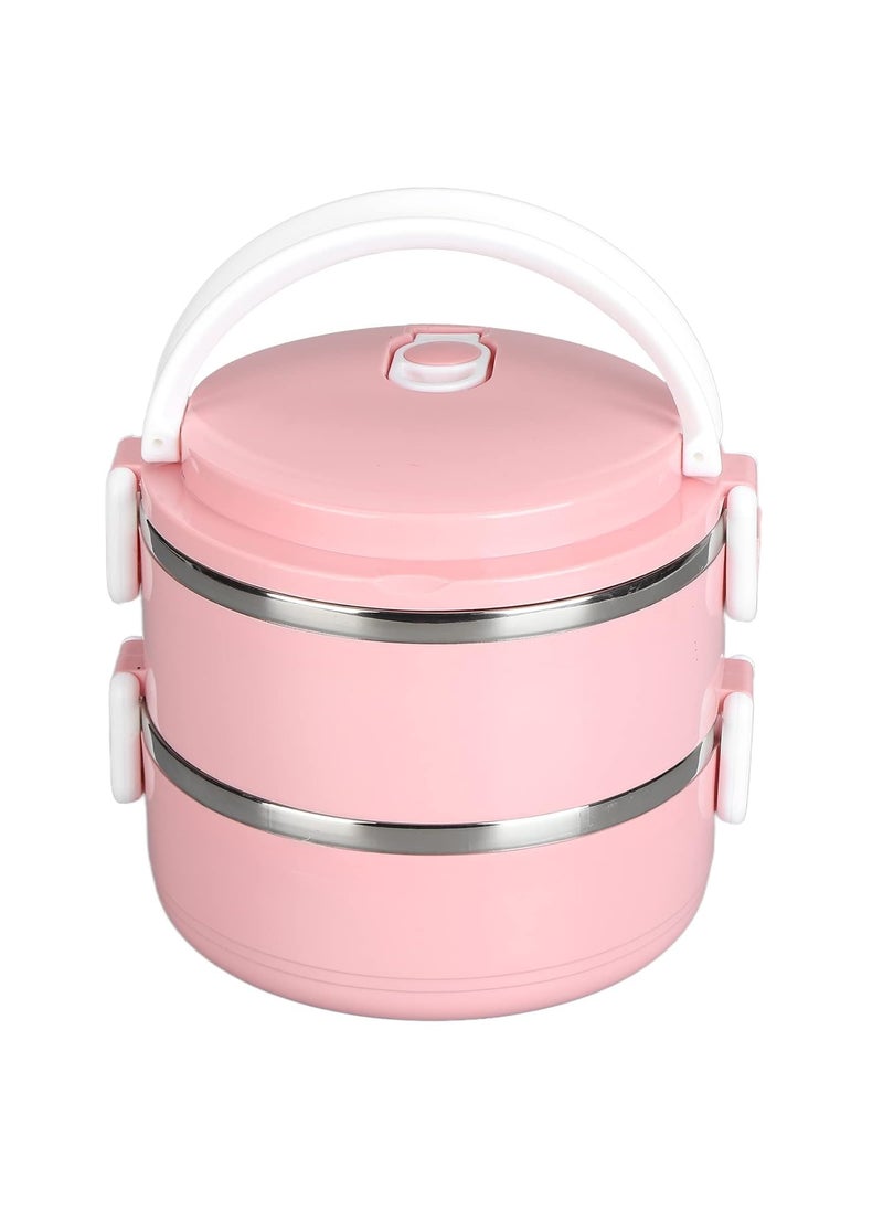 ZWERLIN ZWERLIN Thermal Insulated Food Box Tight Silicone Sealing Comfortable Stackable Thermal Lunchbox 304 Stainless Steel for OfficeDouble Layer 304 Thick Section  - Image 1