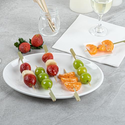 Restaurantware 6 Inch Paddle Bamboo Skewers 1000 Sturdy Disposable Bamboo Food Picks - Sturdy Paddle Head Bamboo Appetizer Picks Sustainable For Serving Appetizers and Cocktail Garnishes - Image 3