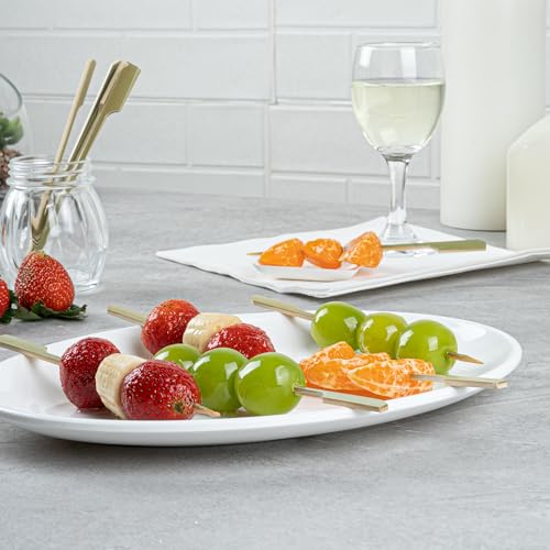 Restaurantware 6 Inch Paddle Bamboo Skewers 1000 Sturdy Disposable Bamboo Food Picks - Sturdy Paddle Head Bamboo Appetizer Picks Sustainable For Serving Appetizers and Cocktail Garnishes - Image 4