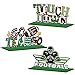 KSKSPE 3 PCS Football Table Decoration Wooden Football Centerpieces for Table Signs Player Touchdown Rugby Sign Ornaments for Sport Birthday Party Decoration - Image 2