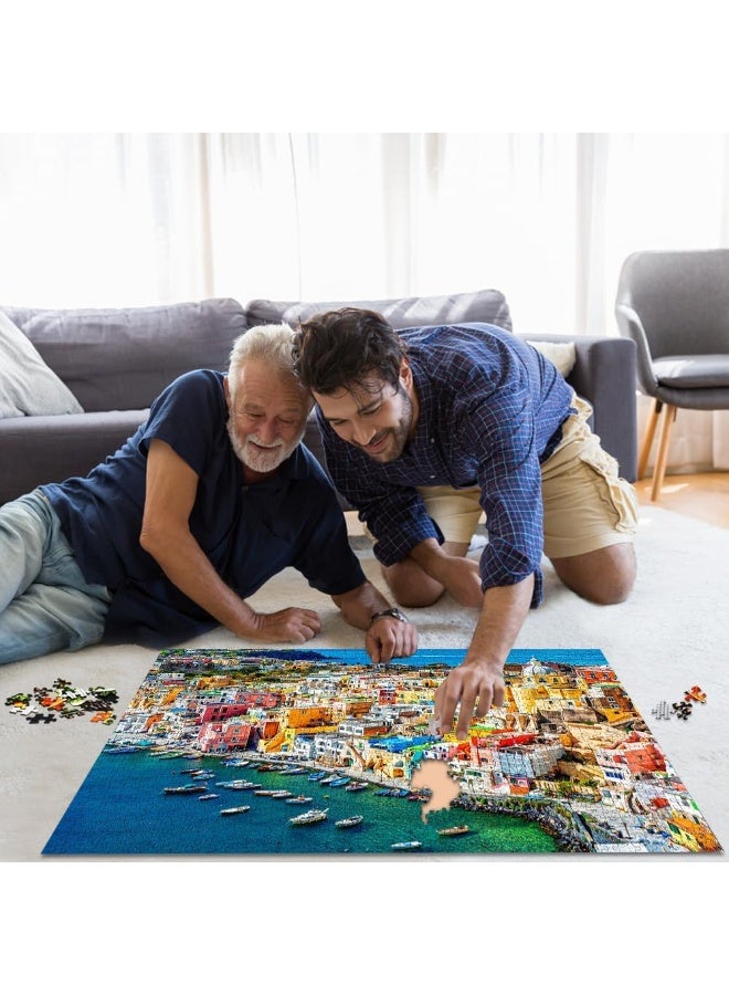 1000 puzzle pieces | Seaside city themed puzzle pieces | Puzzles and puzzle leisure toys suitable for adults and children - Image 5