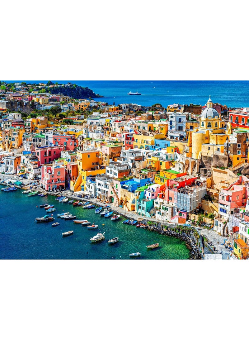 1000 puzzle pieces | Seaside city themed puzzle pieces | Puzzles and puzzle leisure toys suitable for adults and children - Image 1