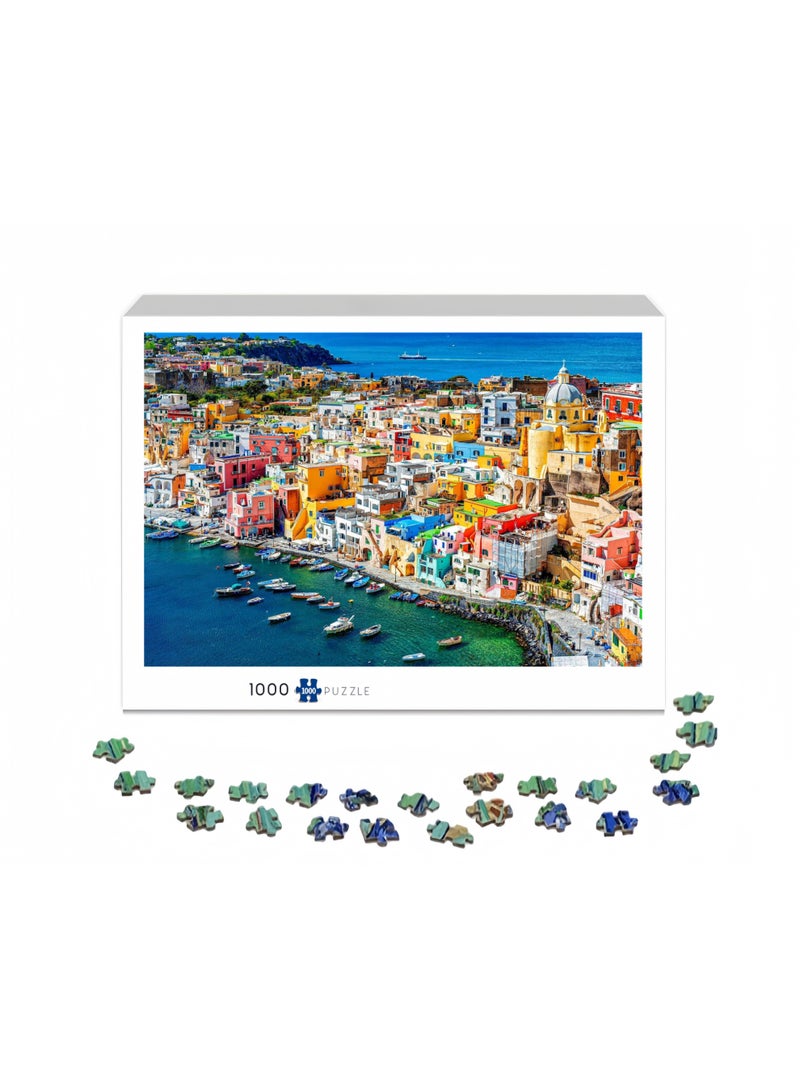 1000 puzzle pieces | Seaside city themed puzzle pieces | Puzzles and puzzle leisure toys suitable for adults and children - Image 2