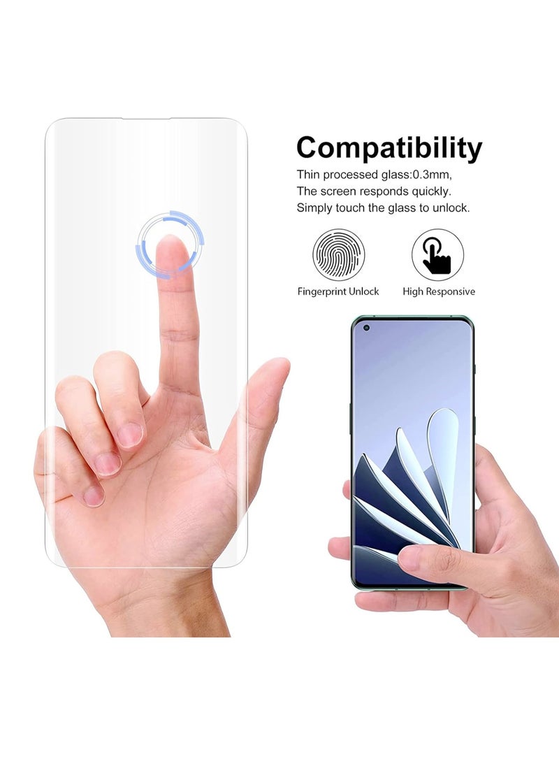 DUSALA - Tempered Glass Screen Protector for Oneplus 10Pro UV, Pack of 3 Screen Replacement Protector for Oneplus 10 Pro. (6.7") - Image 1