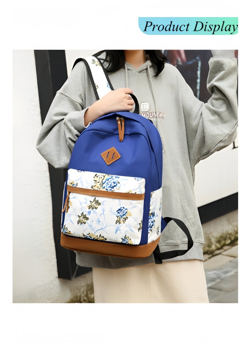 هالامودو حقيبة ظهر مدرسية مع حقيبة غداء وحقيبة أقلام رصاص خفيفة الوزن للسفر حقيبة ظهر كمبيوتر محمول حقيبة ظهر للكتب المدرسية حقيبة كتب متينة غير رسمية للمراهقات النساء - Image 5