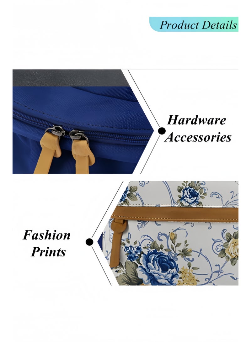 هالامودو حقيبة ظهر مدرسية مع حقيبة غداء وحقيبة أقلام رصاص خفيفة الوزن للسفر حقيبة ظهر كمبيوتر محمول حقيبة ظهر للكتب المدرسية حقيبة كتب متينة غير رسمية للمراهقات النساء - Image 2