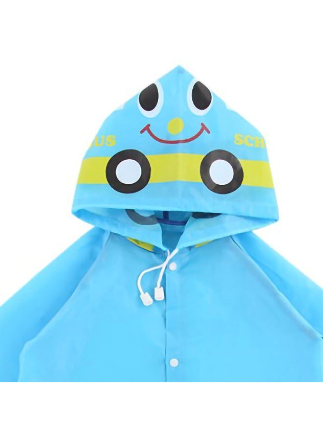 NajmStyle Children's Raincoat with Membrane Design Cute Cartoon Shape Convenient Drawstring Collar for Kids Outdoor Activities - Image 3