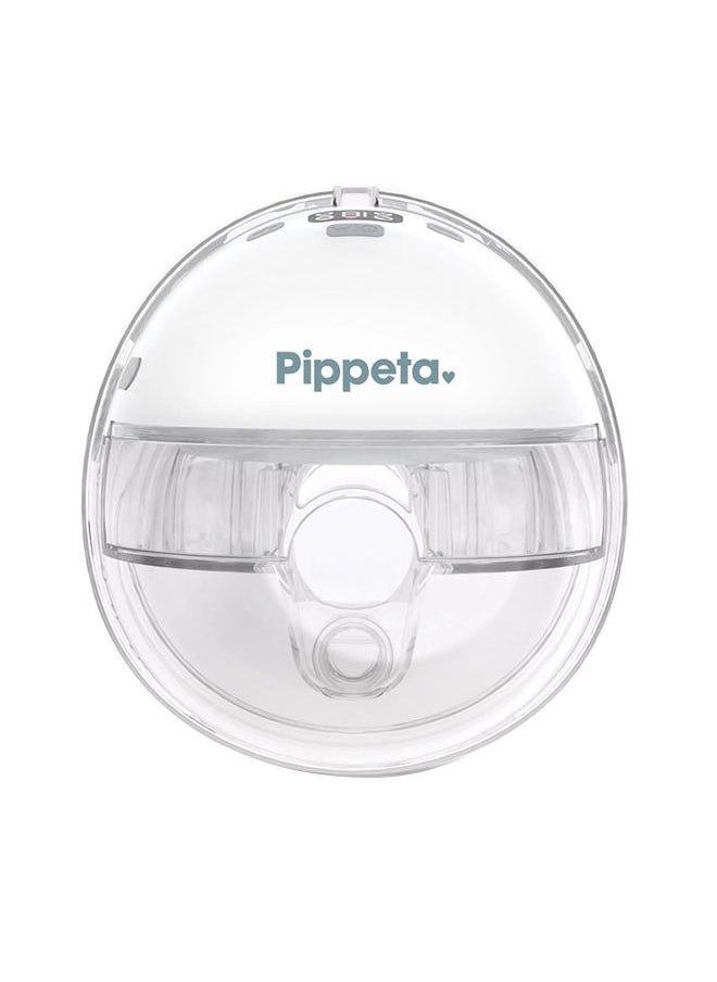 Pippeta Compact Handsfree Breast Pump Led Screen, Single Pumping, 12 Suction Levels , 4 Mode, Bpa, Pvc, Lead And Phthalates Free , Usb Type C Charging Port, 150 Ml Capacity White  - Image 1
