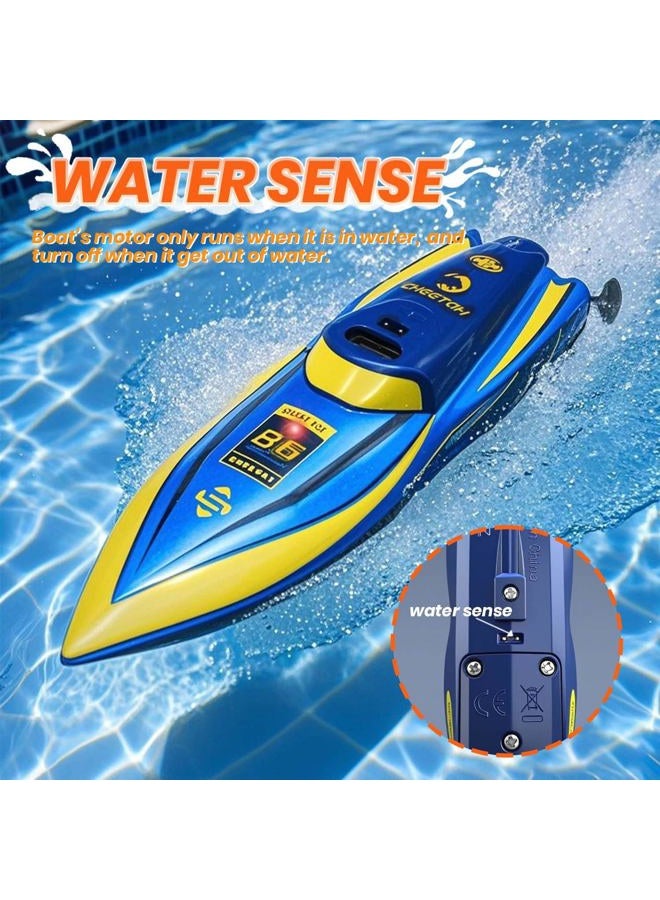 QUN XING Remote Control Mini Rc Boat 2.4Ghz 360 Rotating Rechargeable Battery for Pool Toys Kids 6+ Years Old Blue - Image 2