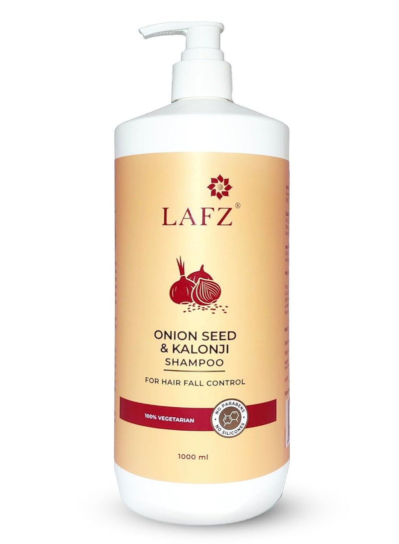 LAFZ Onion & Kalonji Shampoo for Hair Fall Control | Promotes Hair Growth | Enriches and Nourishes the Hairs, 1000 ml - Image 2