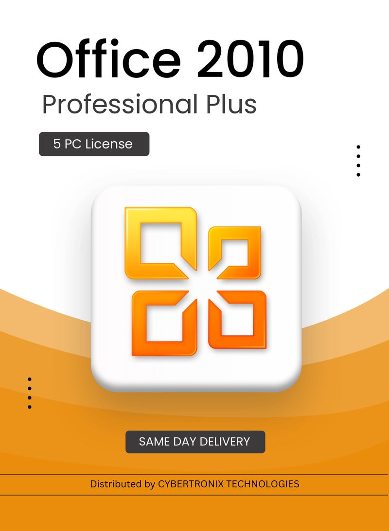Office Microsoft Office 2010 Professional Plus | 5 PC License | Digital License | SAME DAY DELIVERY