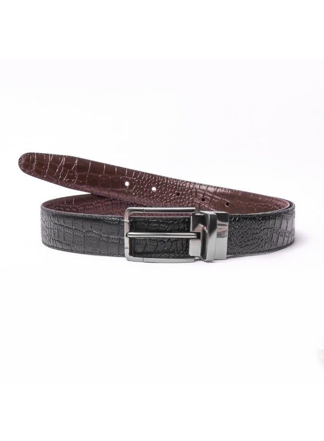 Croc Reversible Leather Belt - Image 3