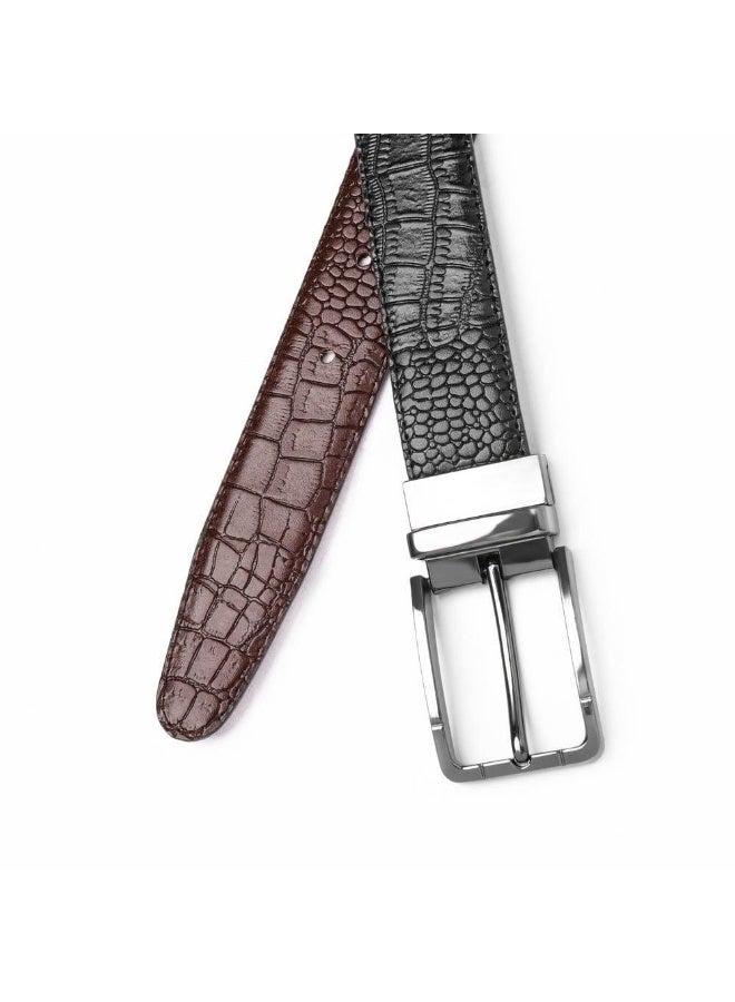Croc Reversible Leather Belt - Image 4