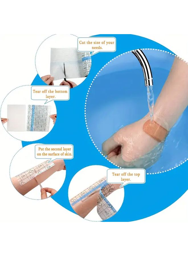 8 Rolls Transparent Waterproof Bandage Tape For Shower Swimming And Tattoo Protection - Image 5