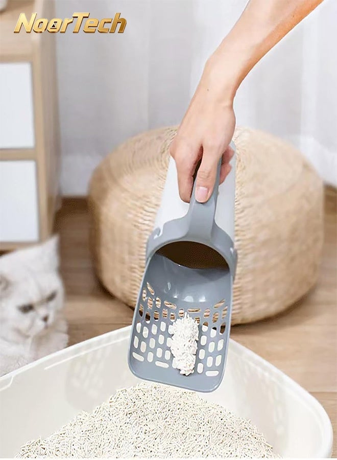 NoorTech Cat Litter Scoop with 120 Refill Litter Bags Integrated Detachable Deep Cat Litter Shovel with Waste Container Large Portable Cat Scooper with Holder Litter Disposal System - Image 5