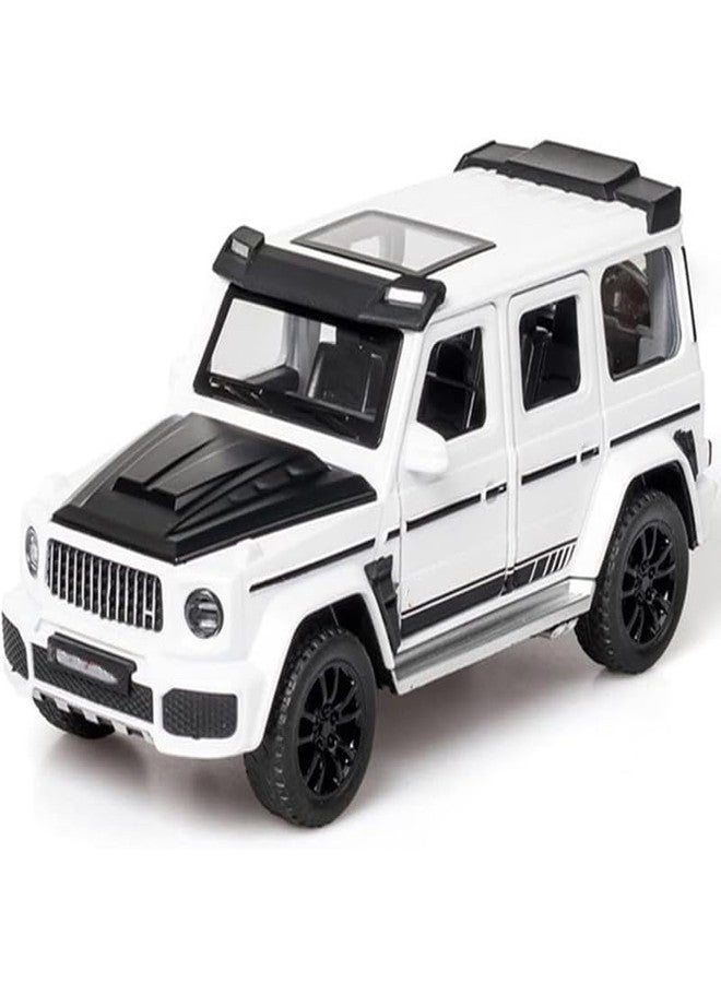 AHBHT Kids Model 1:32 Bb700 Die Cast Metal Car Pull Back Action Opening Doors with Realistic Engine Sound Lights Toy Car Gift for Boys - White - Image 1