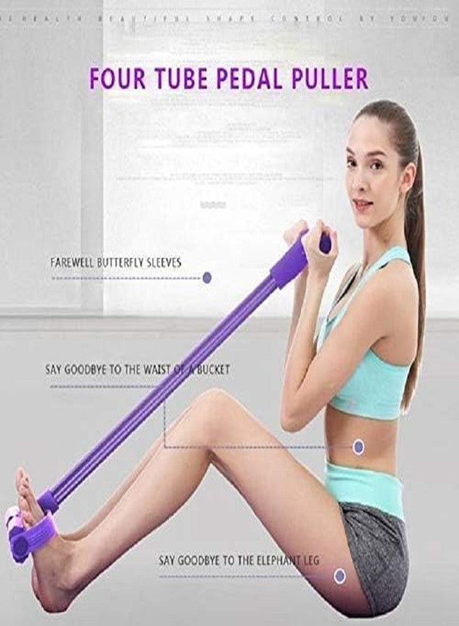 JAY EMPIRE Portable 4-Tube Pull Reducer for Full Body Workout, Pedal Puller Resistance Band for Belly Fat Reduction, Yoga Stretching, Crossfit Exercise, Home Gym Equipment for Men & Women - Image 5