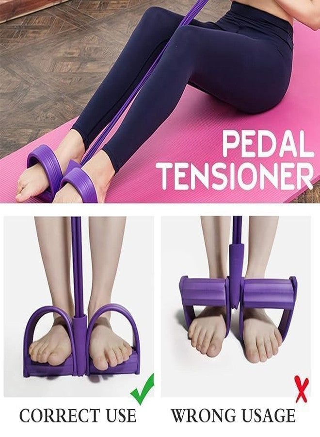 JAY EMPIRE Portable 4-Tube Pull Reducer for Full Body Workout, Pedal Puller Resistance Band for Belly Fat Reduction, Yoga Stretching, Crossfit Exercise, Home Gym Equipment for Men & Women - Image 4