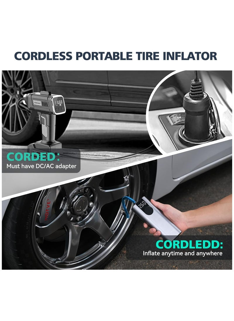 CYCPLUS CYCPLUS A8 Portable Tire Inflator Portable Air Compressor 150 PSI Electric Air Pump for Car, Motorcycle, Bicycle and Balls  - Image 2