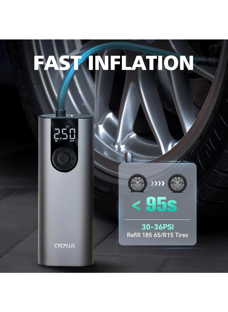CYCPLUS CYCPLUS A8 Portable Tire Inflator Portable Air Compressor 150 PSI Electric Air Pump for Car, Motorcycle, Bicycle and Balls  - Image 3