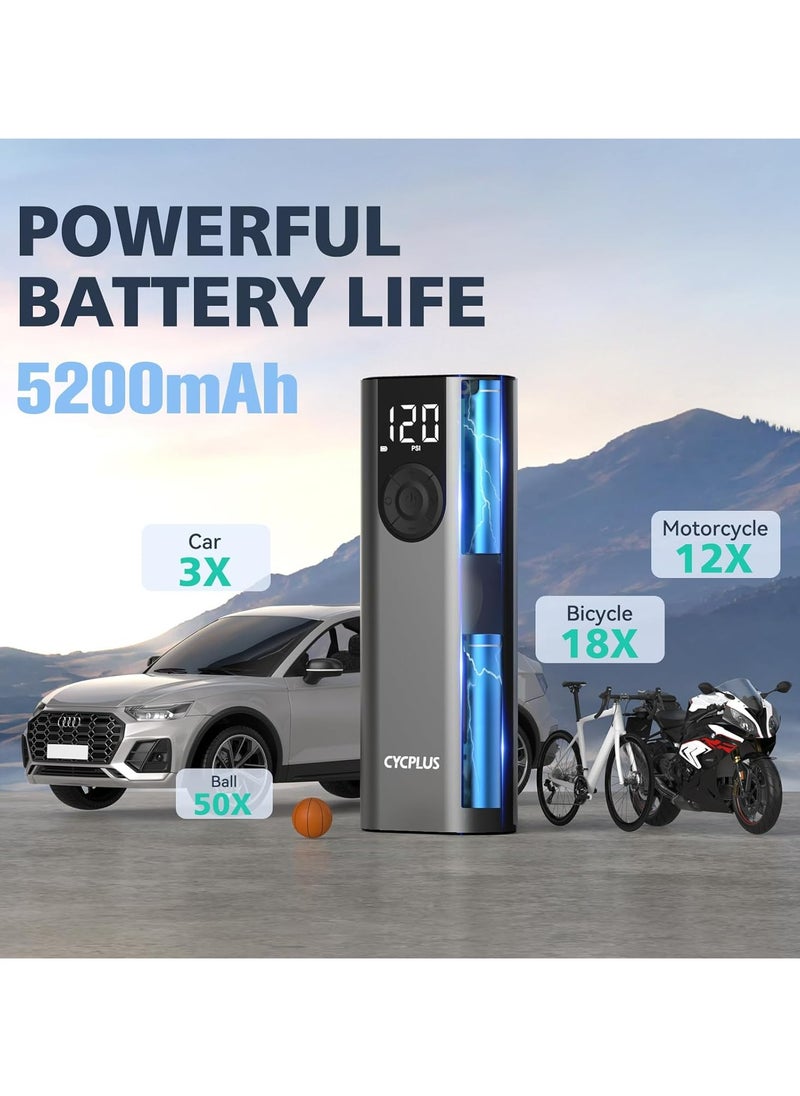 CYCPLUS CYCPLUS A8 Portable Tire Inflator Portable Air Compressor 150 PSI Electric Air Pump for Car, Motorcycle, Bicycle and Balls  - Image 5