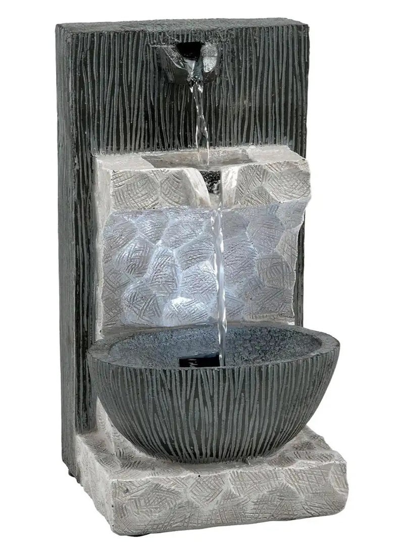 ألبين مصباح LED لنافورة سطح الطاولة الحديثة من Alpine Cascad (17.8 × 17.8 × 35.6 سم)  - Image 1