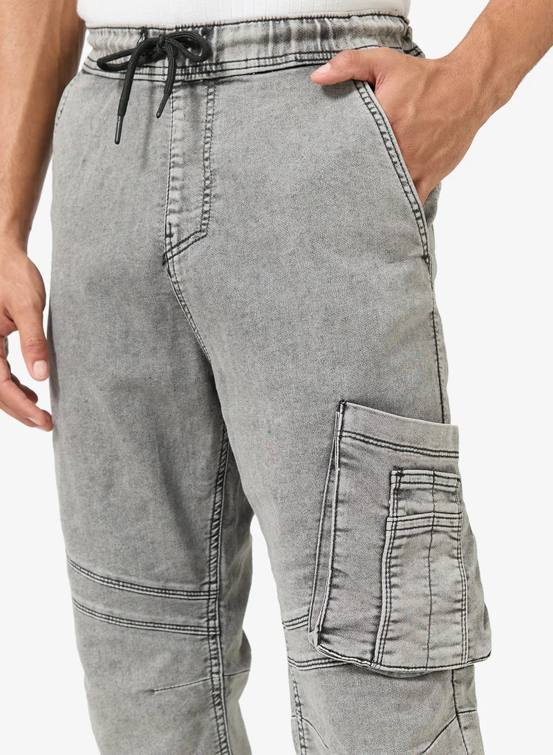 Ripples  Men's Knit Denim Jogger for Men | Best Price UAE